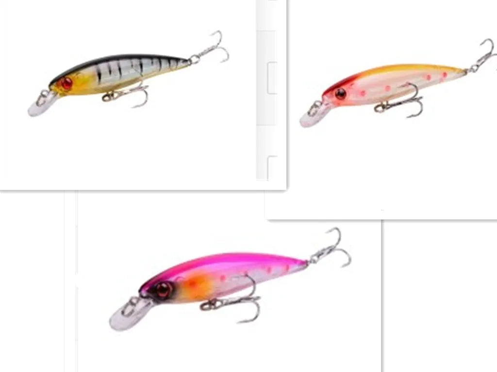 Classic lure bait 13.8g ABS plastic fishing lure with No. 6 hook, 11cm, slow sinking, 10 colours