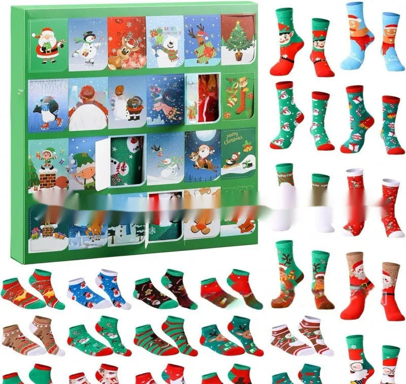 Mini resin Christmas sock decoration from blind box, showing detailed knitted texture and festive colours
