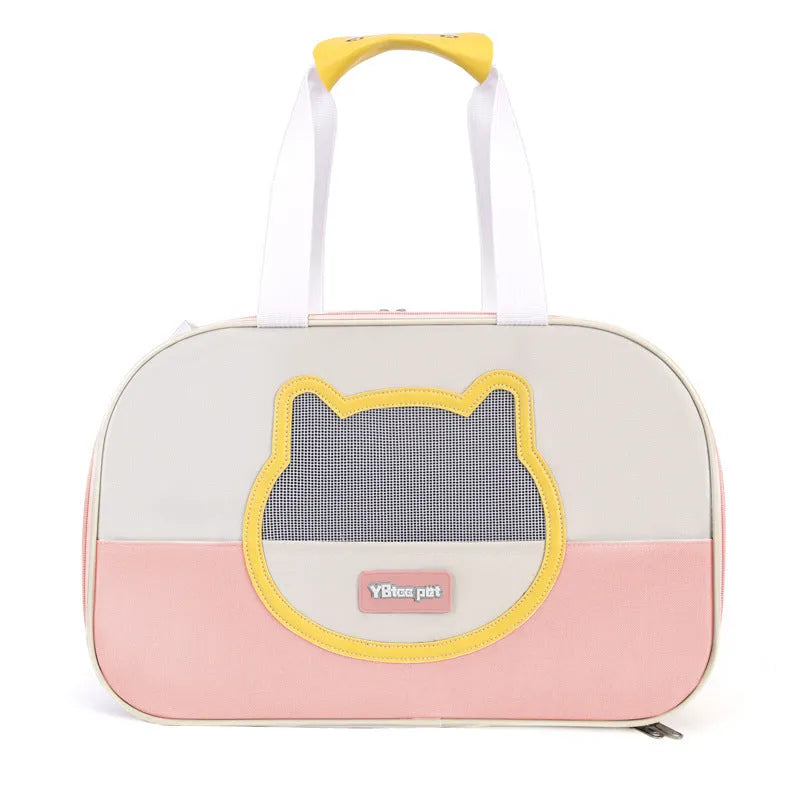 Outdoor portable foldable cat school backpack in Oxford cloth with 15 jin capacity