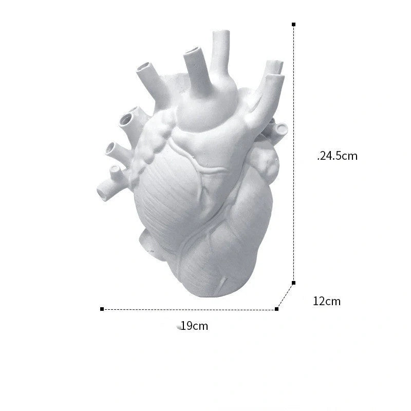 Nordic Style Heart-shaped Dry Vase for desktop decoration in various colors