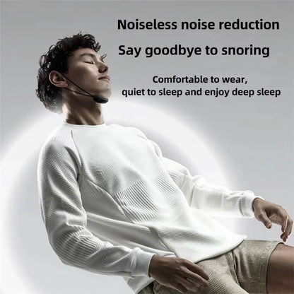 Smart Anti Snoring Device with EMS Pulse Technology in black