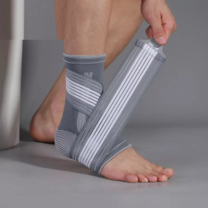 Ankle support gear for sports protection in black and gray