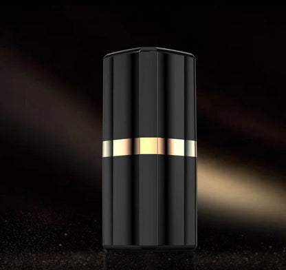 Stylish Bluetooth earbuds with lipstick-inspired design, noise cancellation, and comfortable fit for immersive audio experience