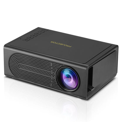 Black or white portable mini projector with mobile phone wired connection and international power adaptors