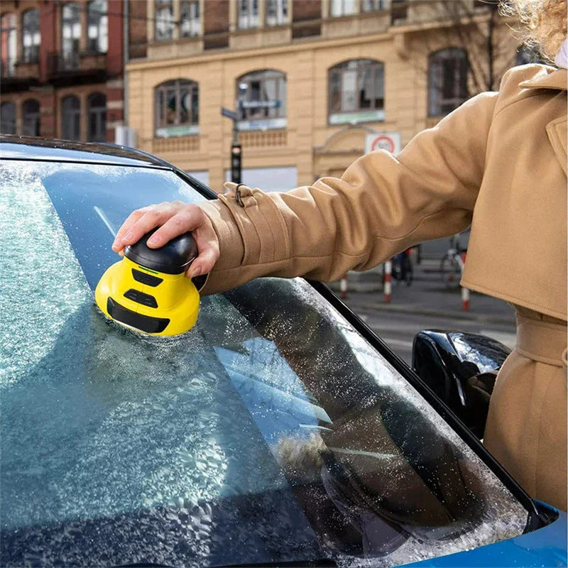 Cordless electric snow and ice scraper with long-lasting battery and scratch-resistant design for effortless windshield clearing