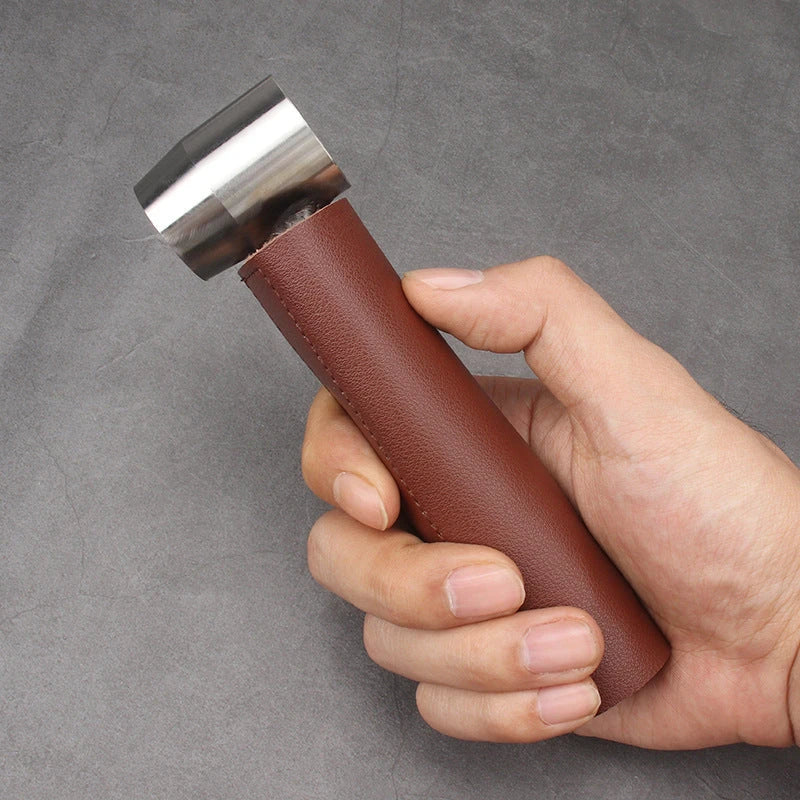 Versatile Outdoor Survival Auger Drill with Leather Case and Alloy Construction for Camping, Bushcraft, and Outdoor Projects