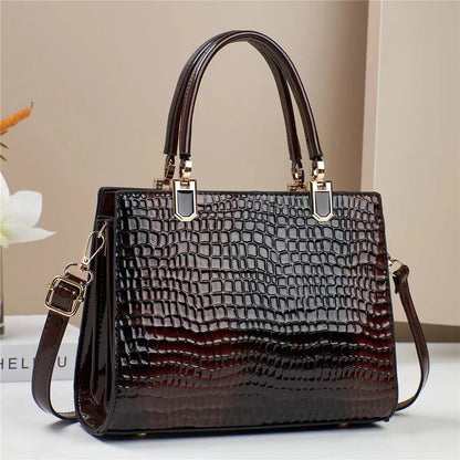 Women's large capacity one shoulder mum bag in horizontal square shape with zipper compartments