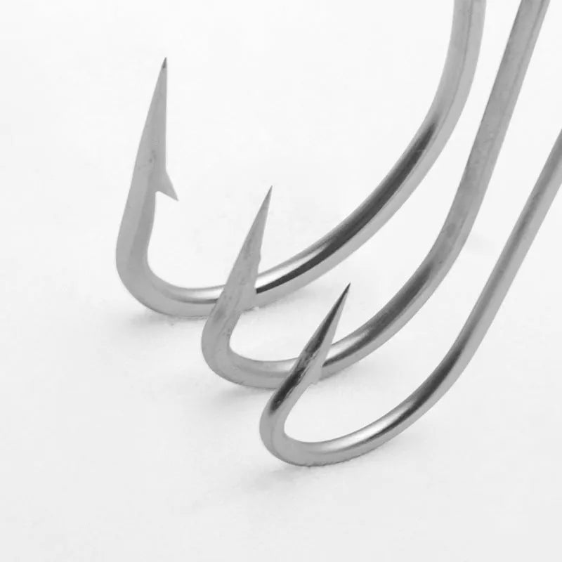Multi-specification stainless steel fishing hooks in 12 styles for ocean boat fishing targeting weever, snakehead, and seahorse species