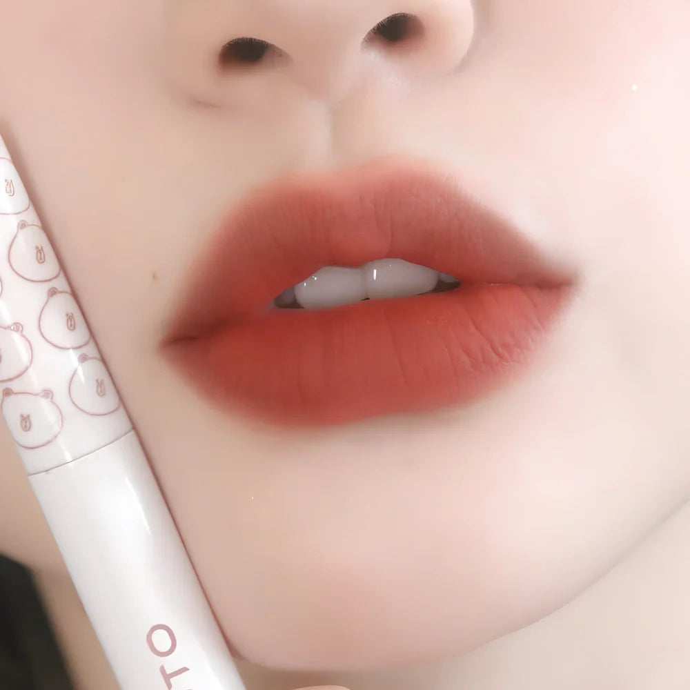 ROTO Matte Air Bear Lip Mud lip lacquer tube with applicator, non-transfer formula