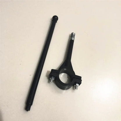 Square polyester flag measuring 30cm by 45cm on plastic handlebar pole for bicycle mounting