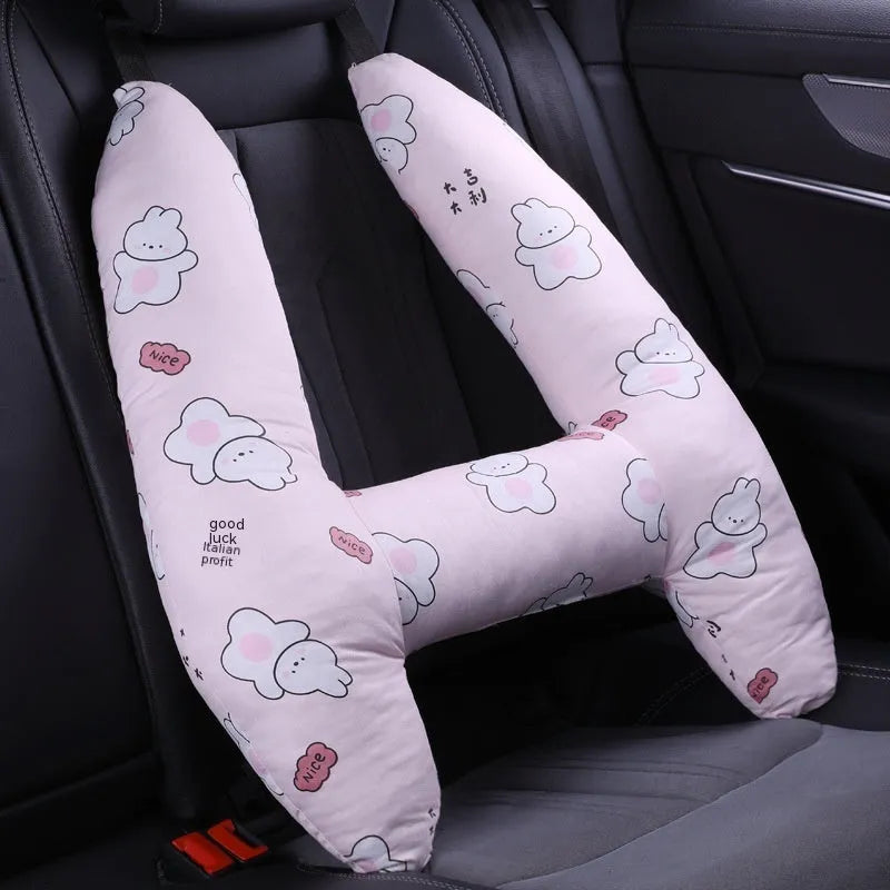 55x70cm car pillow with choice of 20 character patterns including dinosaur, unicorn, and bunny designs