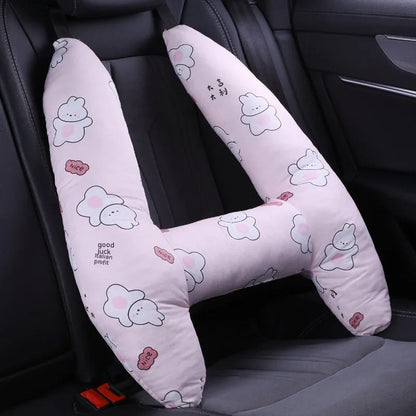 55x70cm car pillow with choice of 20 character patterns including dinosaur, unicorn, and bunny designs