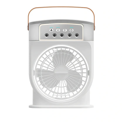 White 5-hole USB humidifier with compact design and adjustable speed controls for room moisture