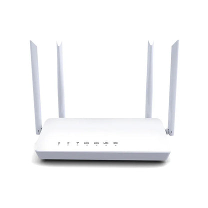 Portable 300 metre home WiFi router in bare metal housing with 5 network ports