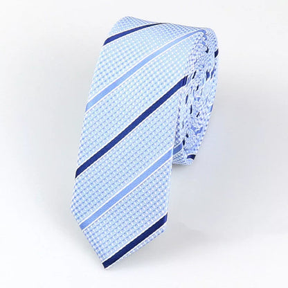 Korean style glossy hand tie for men, 5cm wide, striped dot retro design