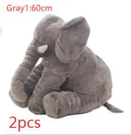 Elephant doll pillow baby comfort sleep toy in short plush with PP cotton filling, 60cm and 40cm sizes