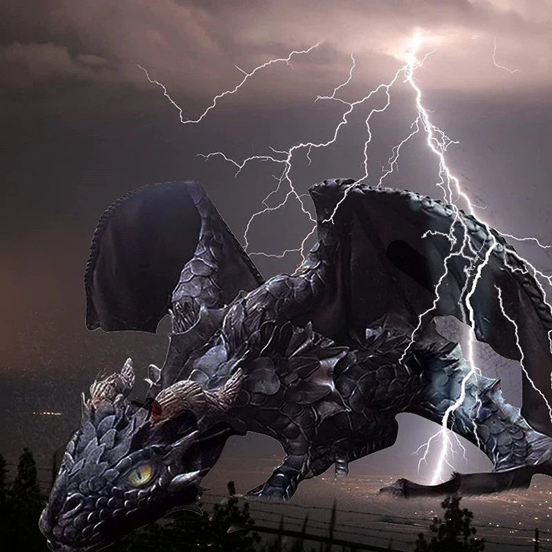 Magnificent resin dragon statue with intricate, hand-painted details for captivating outdoor garden decor