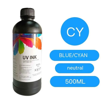 500ml bottle of Epson UV ink for XP600 and TX800 printers in eight colours