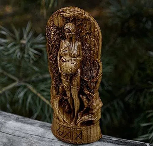 22cm tall resin Greek goddess statue for pagan altars and garden display with three colour options