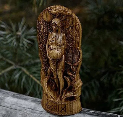 22cm tall resin Greek goddess statue for pagan altars and garden display with three colour options