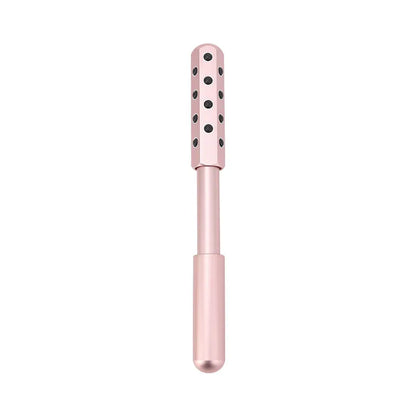 Germanium stone beauty stick 172mm facial massage roller in purple, rose gold or black highlight finish