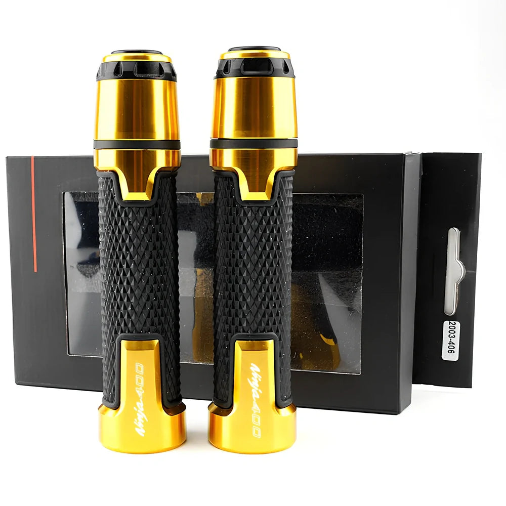 Kawasaki motorcycle silicone handlebar grips with diamond-pattern texture in multiple colours