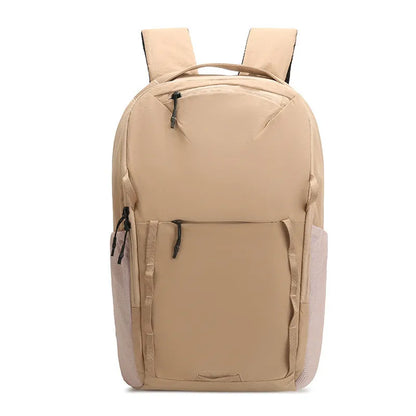 Waterproof Taslan composite cloth backpack in a solid colour with a curved shoulder strap