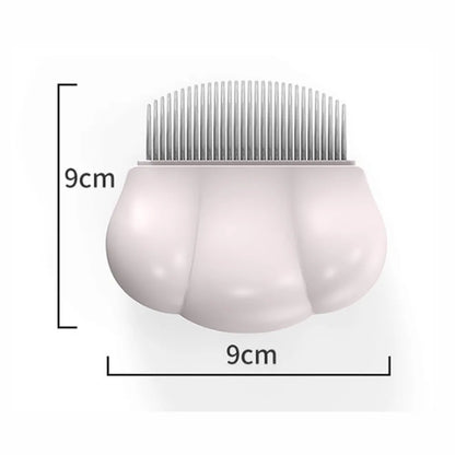 Blue Paw Soft deshedding brush for removing matted fur from cats and dogs on a white background.