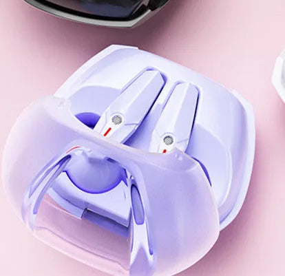 TWS Bluetooth headset with charging bin and cable, in-ear stereo, available in black white pink purple
