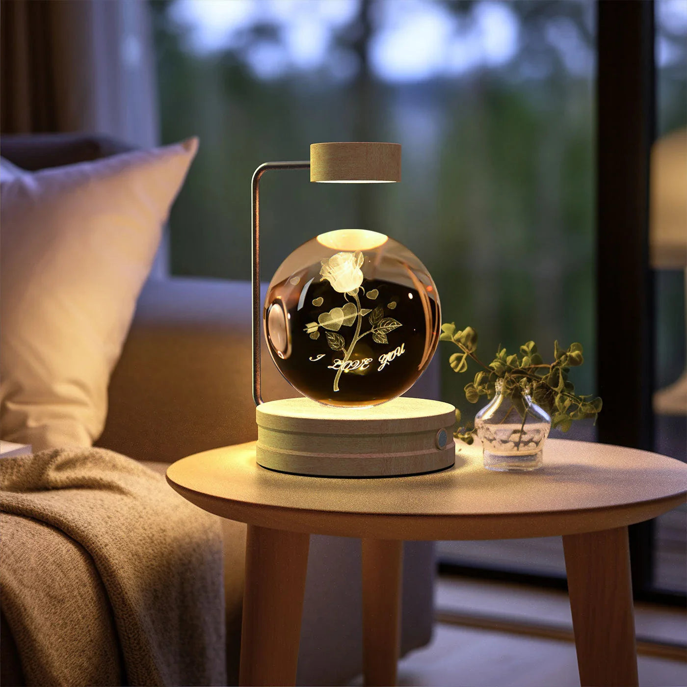 Captivating Crystal Ball Dinosaur Nightlight with Warm, Soothing Glow