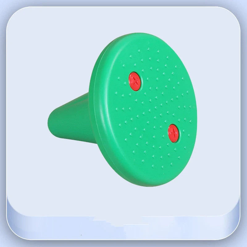 Children's balance training toy with bright colors and tactile dots for sensory development