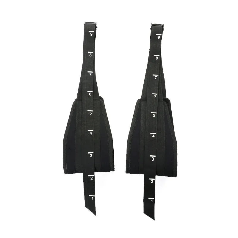 Black cantilever training band pair for pull-up bar and abdominal muscle training, free size, home gym fitness accessory