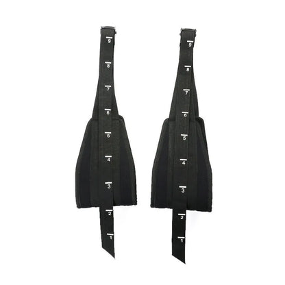 Black cantilever training band pair for pull-up bar and abdominal muscle training, free size, home gym fitness accessory