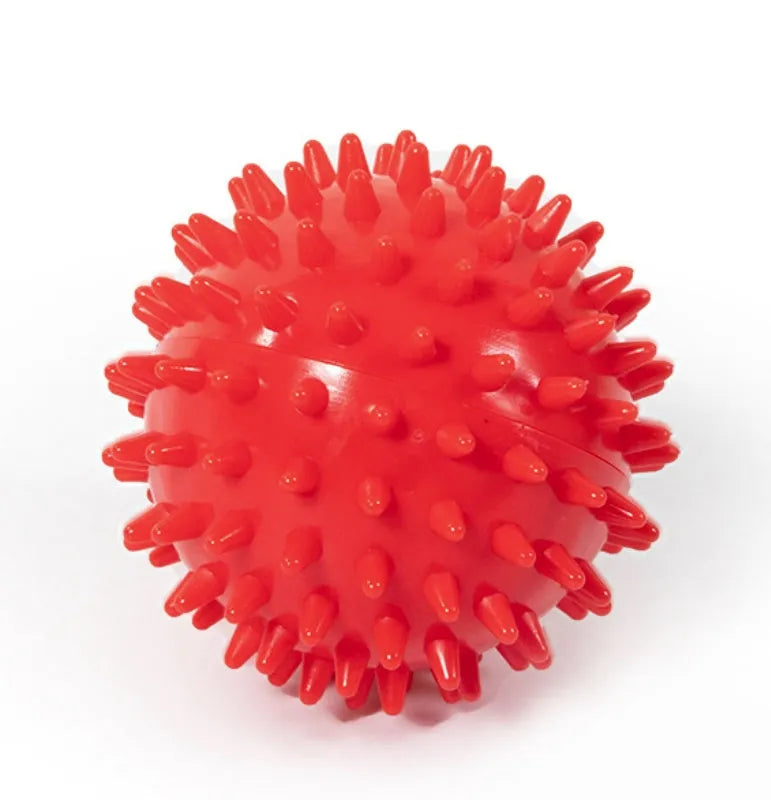 Large dog vocal toy ball in blue TPR, 11cm bouncy sounding ball for fetch play