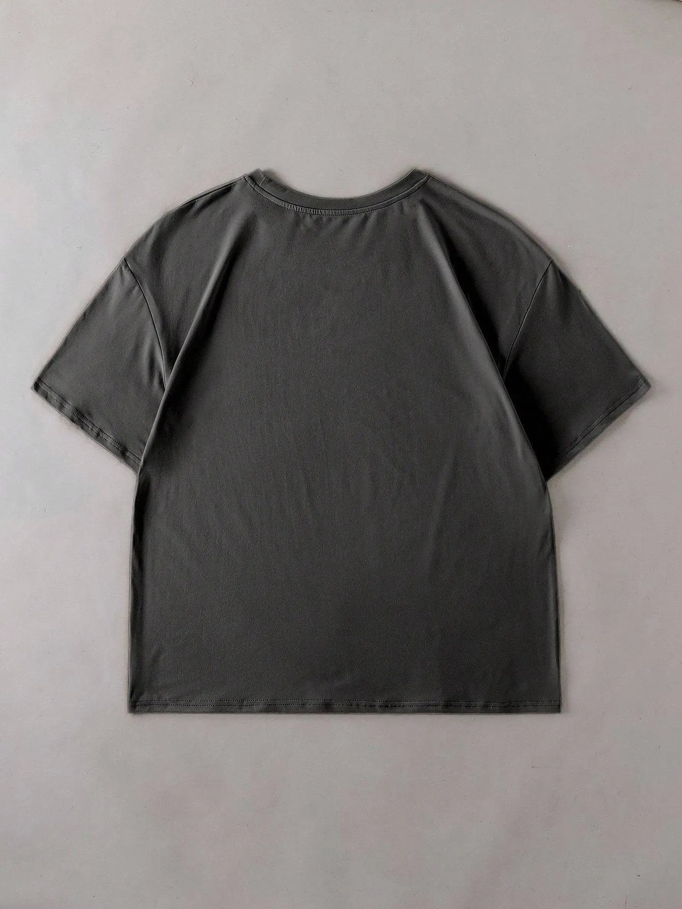 Summer loose short sleeves cotton T-shirt in straight fit with round neck, available in multiple colours and sizes.