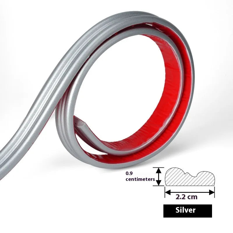 Flexible PVC background wall shaping frame with self-adhesive edge banding in four colour options