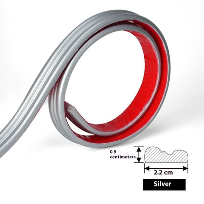 Flexible PVC background wall shaping frame with self-adhesive edge banding in four colour options