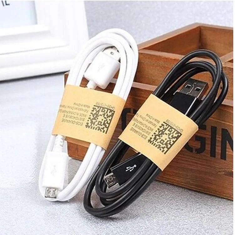 Black Android universal data cable with Micro USB connector and 1 metre length