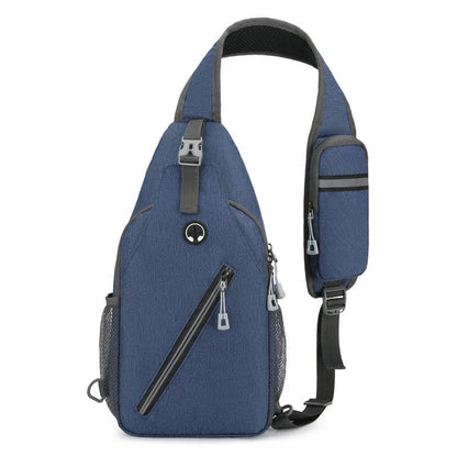 Durable men's shoulder bag made of high-quality Oxford cloth, featuring a spacious design with multiple compartments and an adjustable crossbody strap for hands-free convenience.