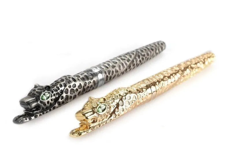 Embossed metal business pen in ancient silver or gold finish for office use and corporate gifting