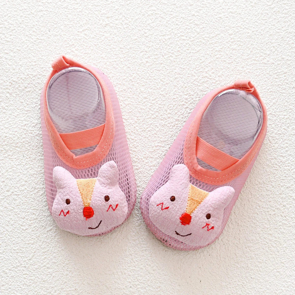 Non-slip baby shoes and socks with cartoon designs for infants and toddlers