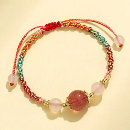 Hand-woven white agate couple bracelets with gemstone beads in three colour options