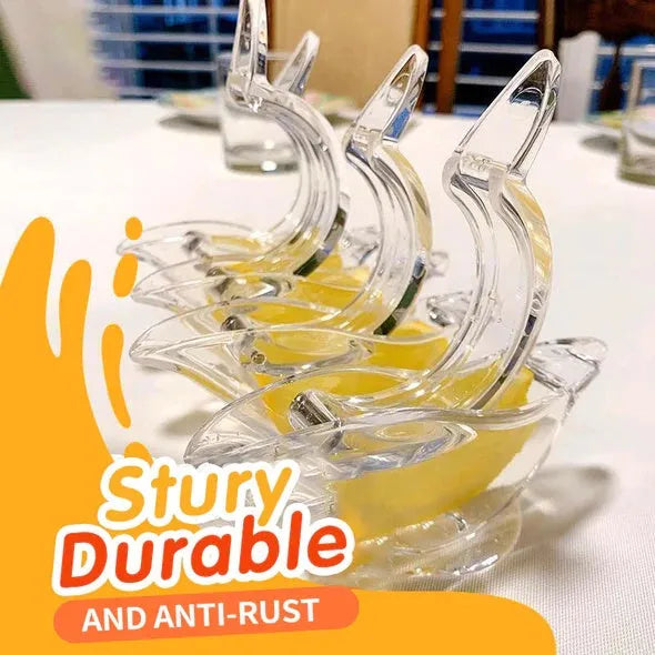 Transparent acrylic bird-shaped manual lemon juicer for squeezing lemon slices
