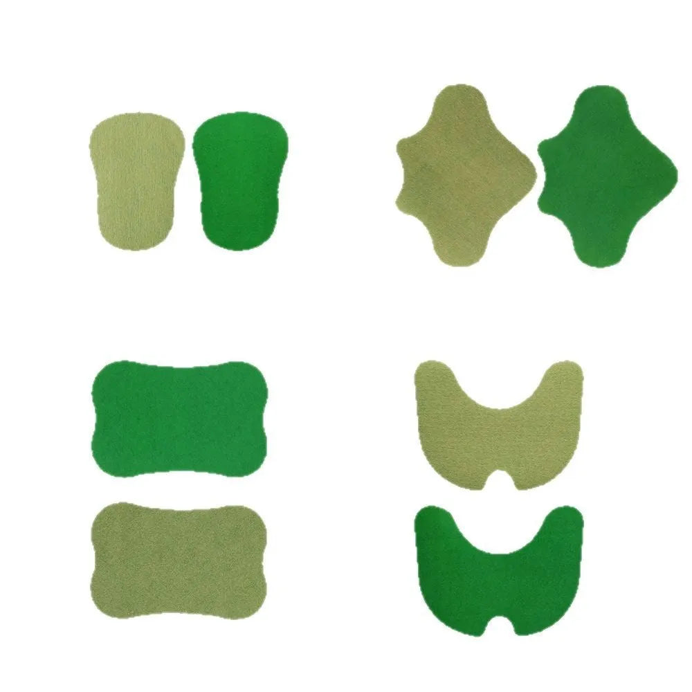 Chinese mugwort herbal patch set with 12 stickers for knee, lumbar, cervical spine and foot application