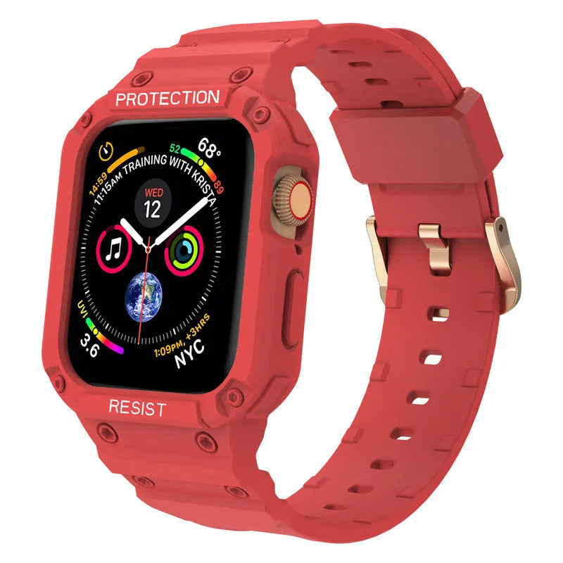 Soft TPU Apple Watch Series 8 compatible sport strap in multiple colours for 38mm and 42mm models