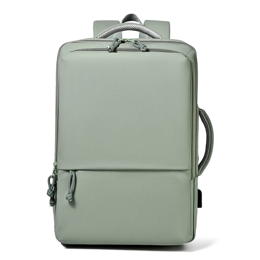 Waterproof Oxford cloth business backpack with air pillow belt system in black colour