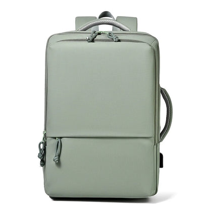 Waterproof Oxford cloth business backpack with air pillow belt system in black colour