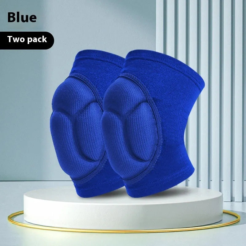 Black or blue knee pads with thickening sponge for volleyball, dance, hiking, and camping protection