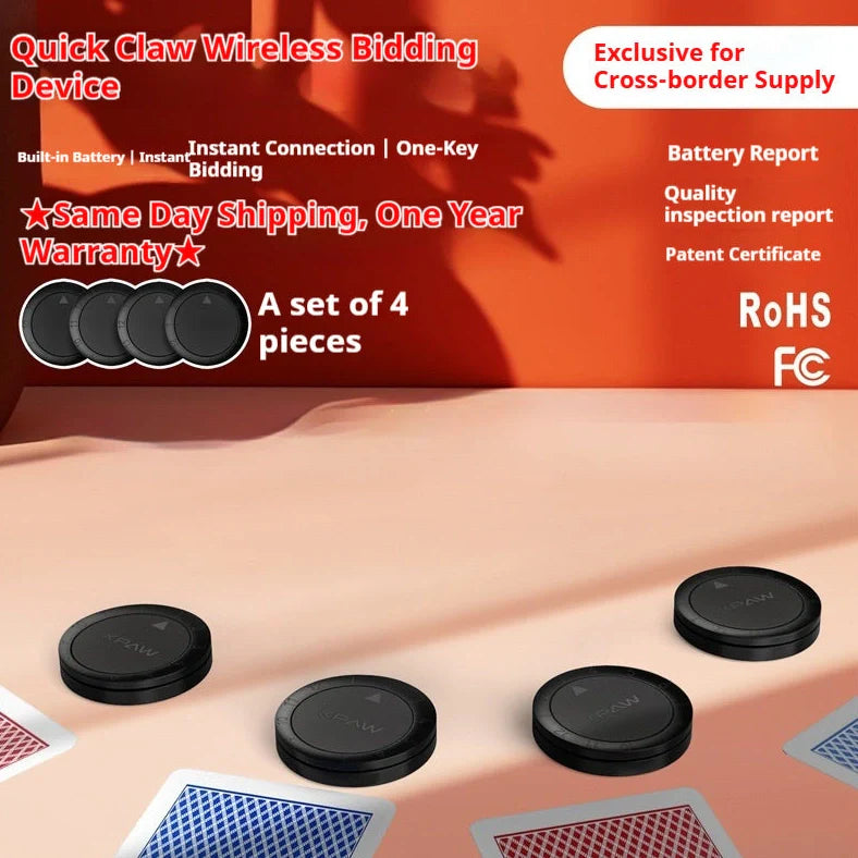 Automatic shuffling machine with wireless calling devices and poker cards on table