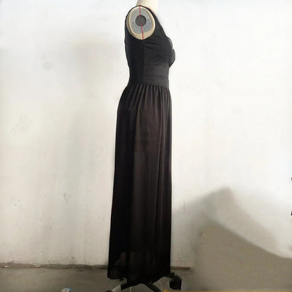 Lingerie Straps Dress with chest pad and gauze skirt in black and red